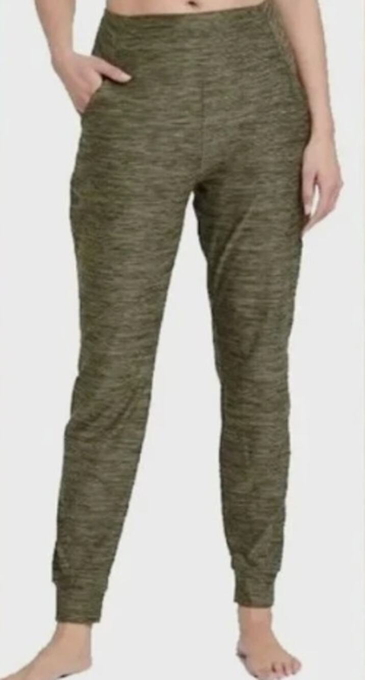 Target All in Motion Heathered Olive Soft Knit Jogger Leggings Activewear XS NWT